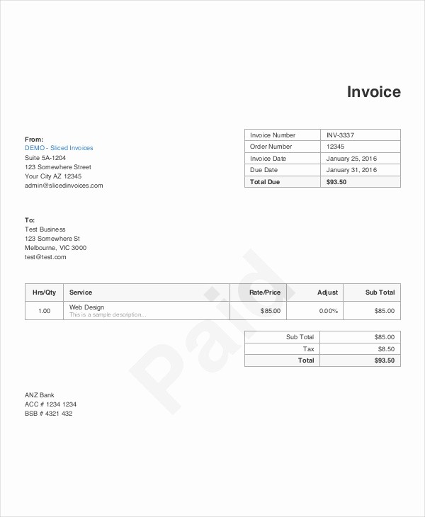 Sample Of Invoice for Payment Luxury 4 Payment Invoice Examples &amp; Samples