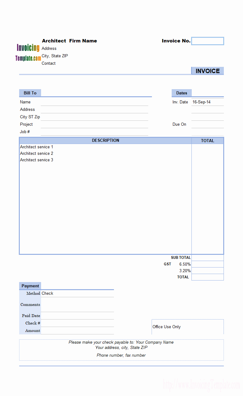 Sample Of Invoice for Payment New Invoice Template Payment Due