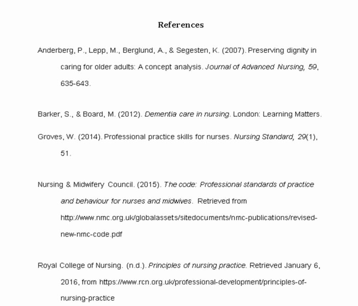 Sample Of List Of References Best Of Referencing