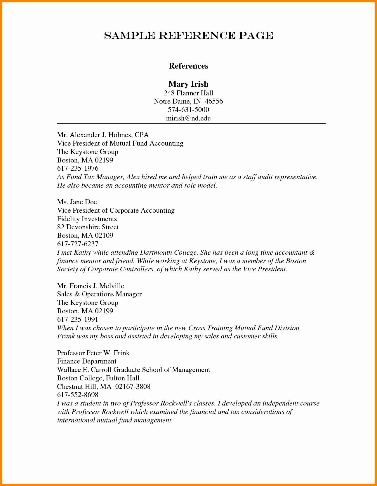 Sample Of References for Resume Awesome 10 Job Reference Example