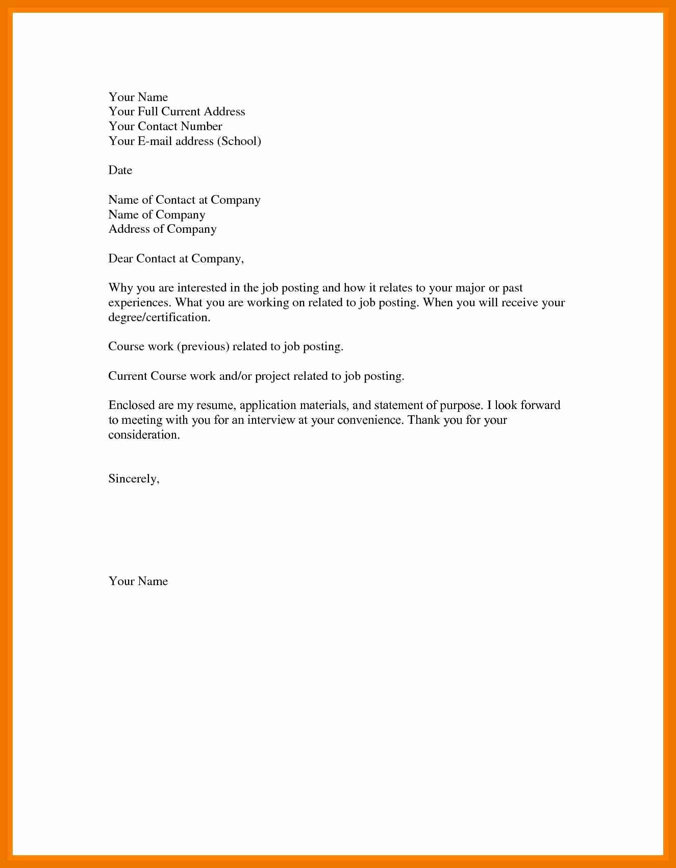 Sample Of Simple Cover Letter Awesome 5 6 Short and Simple Cover Letter