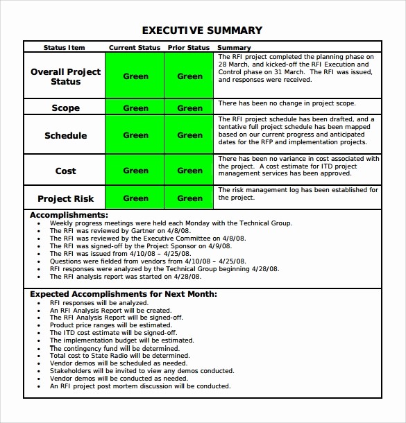 Sample Project Status Report Template Awesome 14 Sample Project Status Reports – Pdf Word Pages
