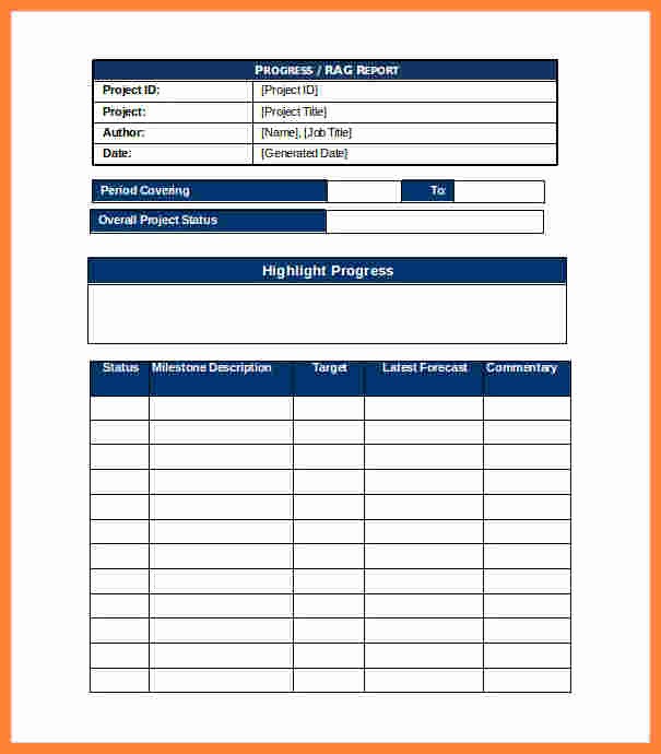 Sample Project Status Report Template Awesome 6 Employee Weekly Status Report Template