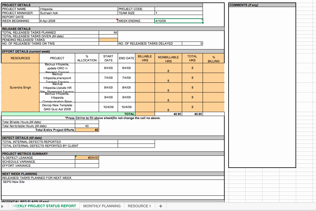Sample Project Status Report Template Awesome Weekly Project Status Report Template Excel