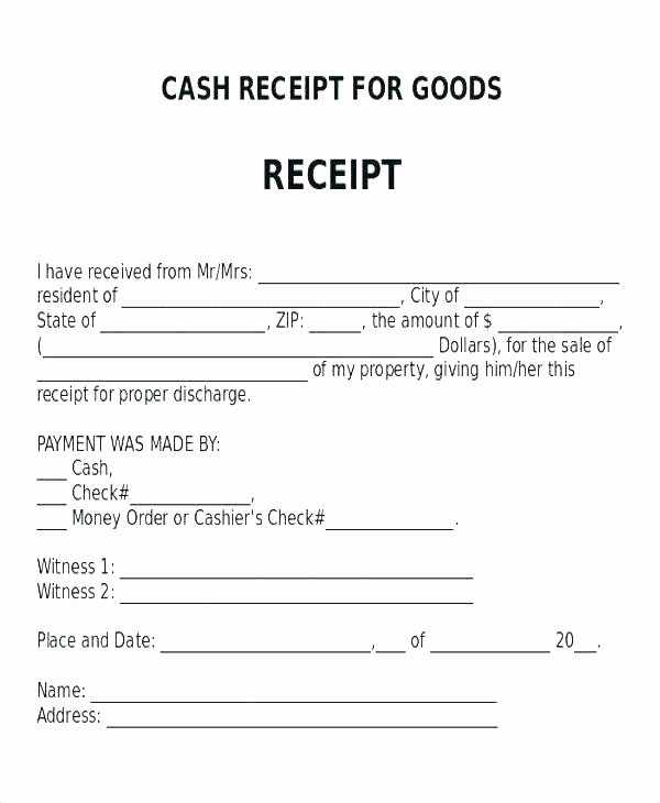 receipt for money received template