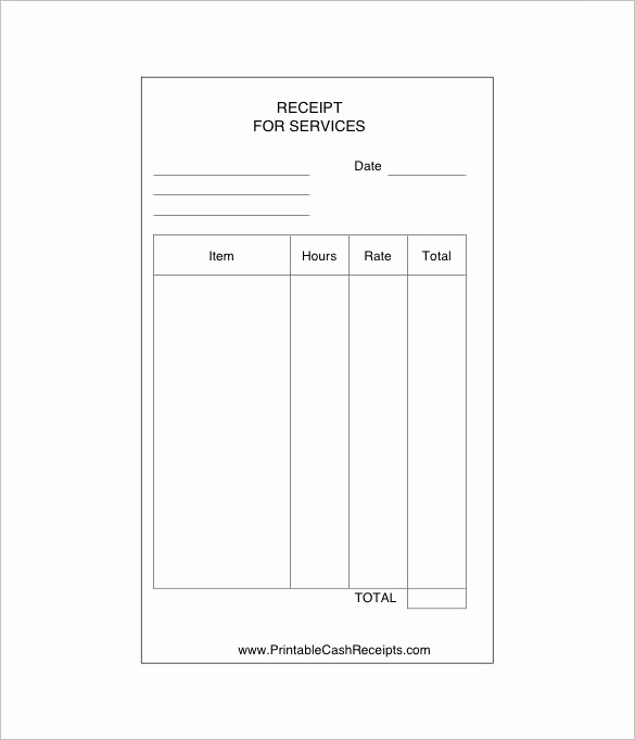 Sample Receipts for Services Rendered Unique Receipt Template 122 Free Printable Word Excel Pdf