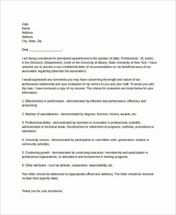 Sample Reference Letter for Employee Unique 15 Sample Re Mendation Letters for Employment In Word