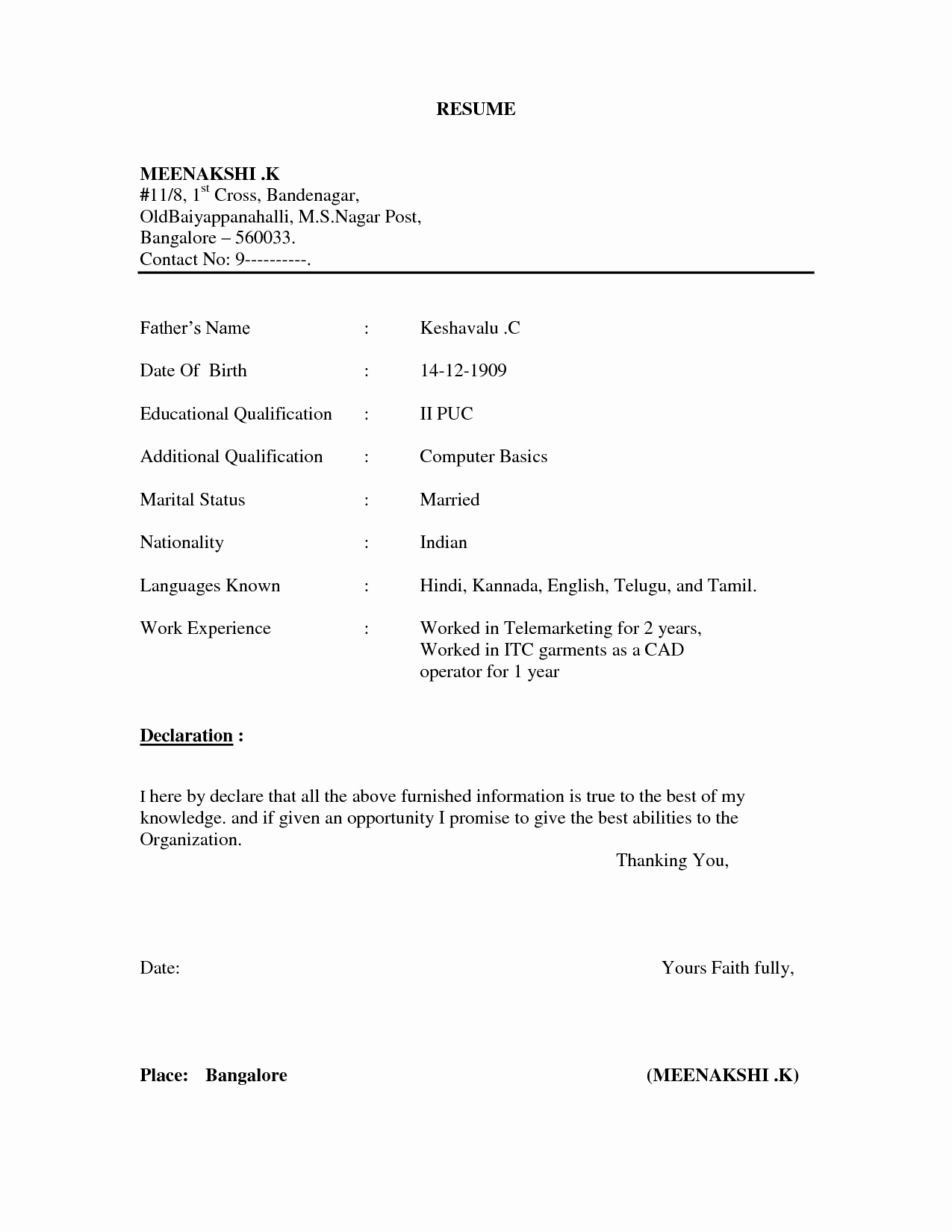 Sample Resume In Word format Awesome Resume format Doc File Download Resume format Doc File