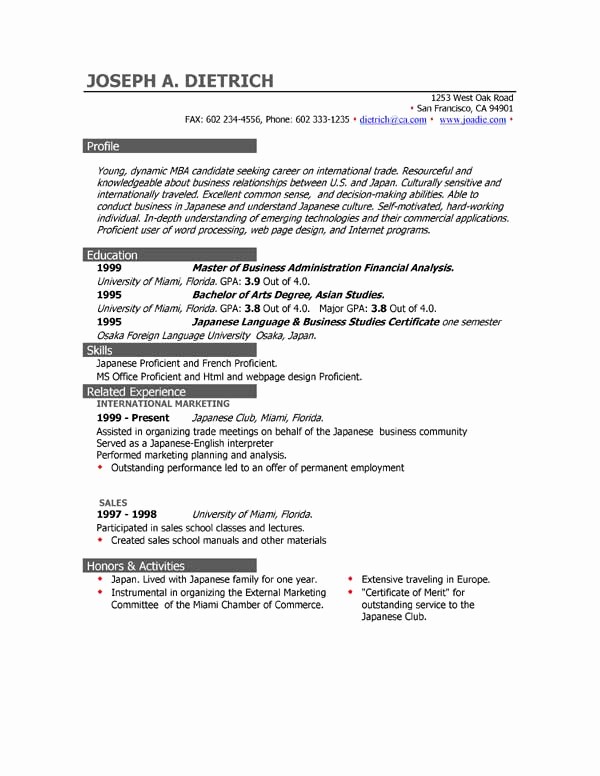 Sample Resume Templates Free Download Best Of 85 Free Resume Templates