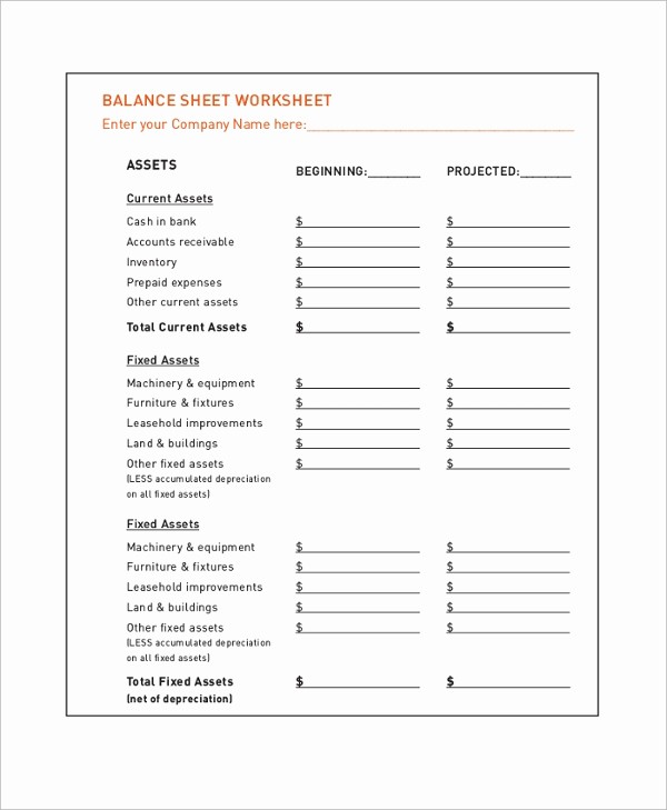 Sample Small Business Balance Sheet Lovely 9 Sample Balance Sheets