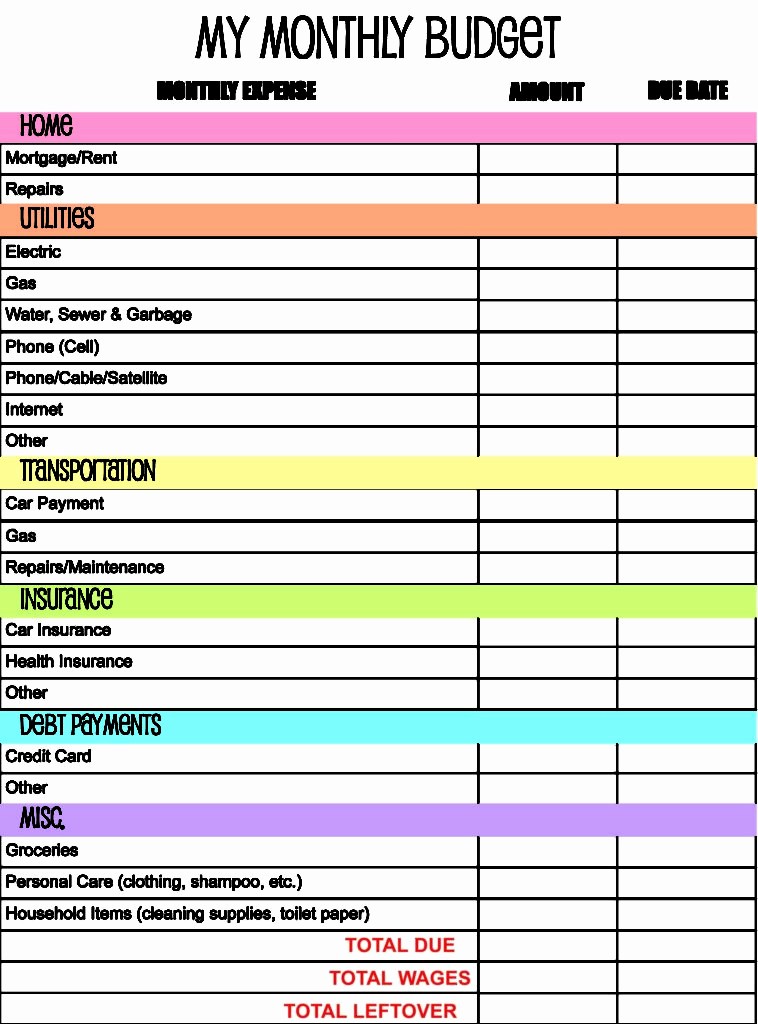 Sample Spreadsheet for Monthly Expenses Beautiful Sample Household Bud Spreadsheet Spreadsheet Templates