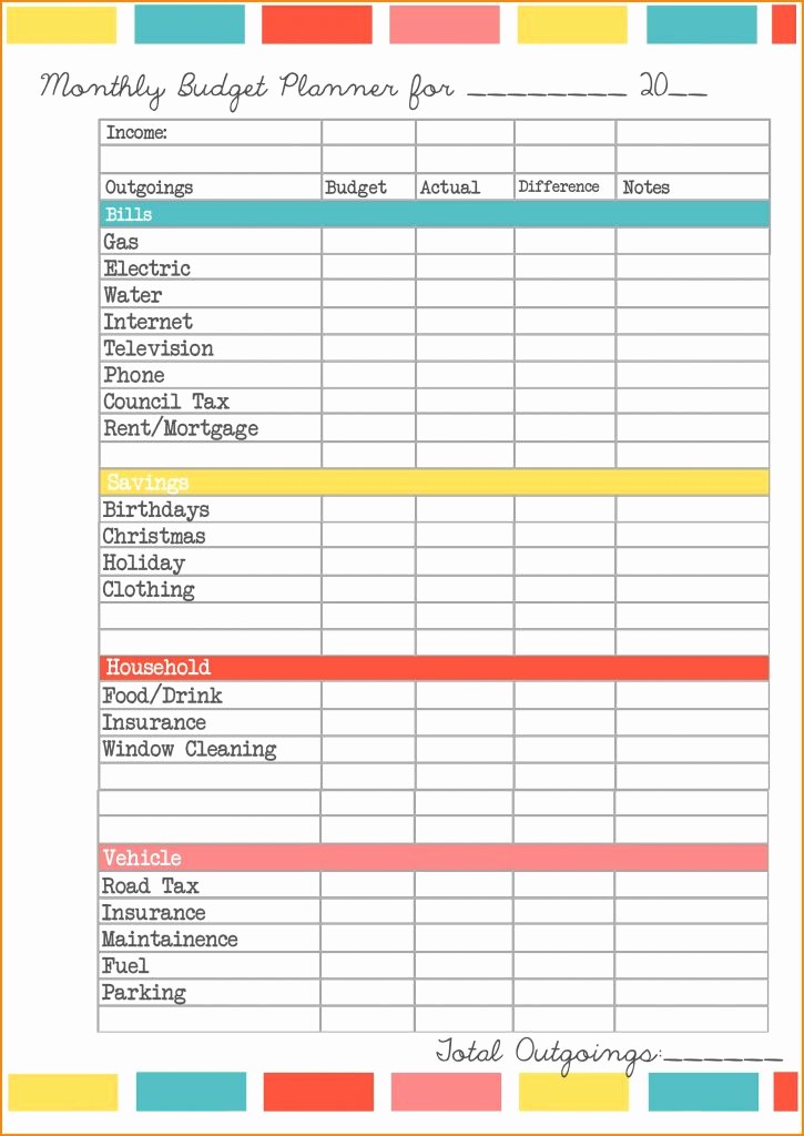 Sample Spreadsheet for Monthly Expenses Fresh Excel Bud Template Uk