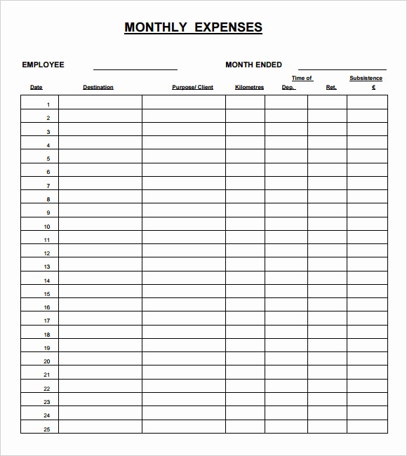 Sample Spreadsheet for Monthly Expenses Unique 14 Sample Expense Sheet Templates to Download