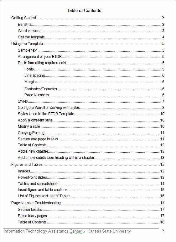 Sample Table Of Contents format Awesome 10 Free Table Of Content Templates – Pdf Word Excel