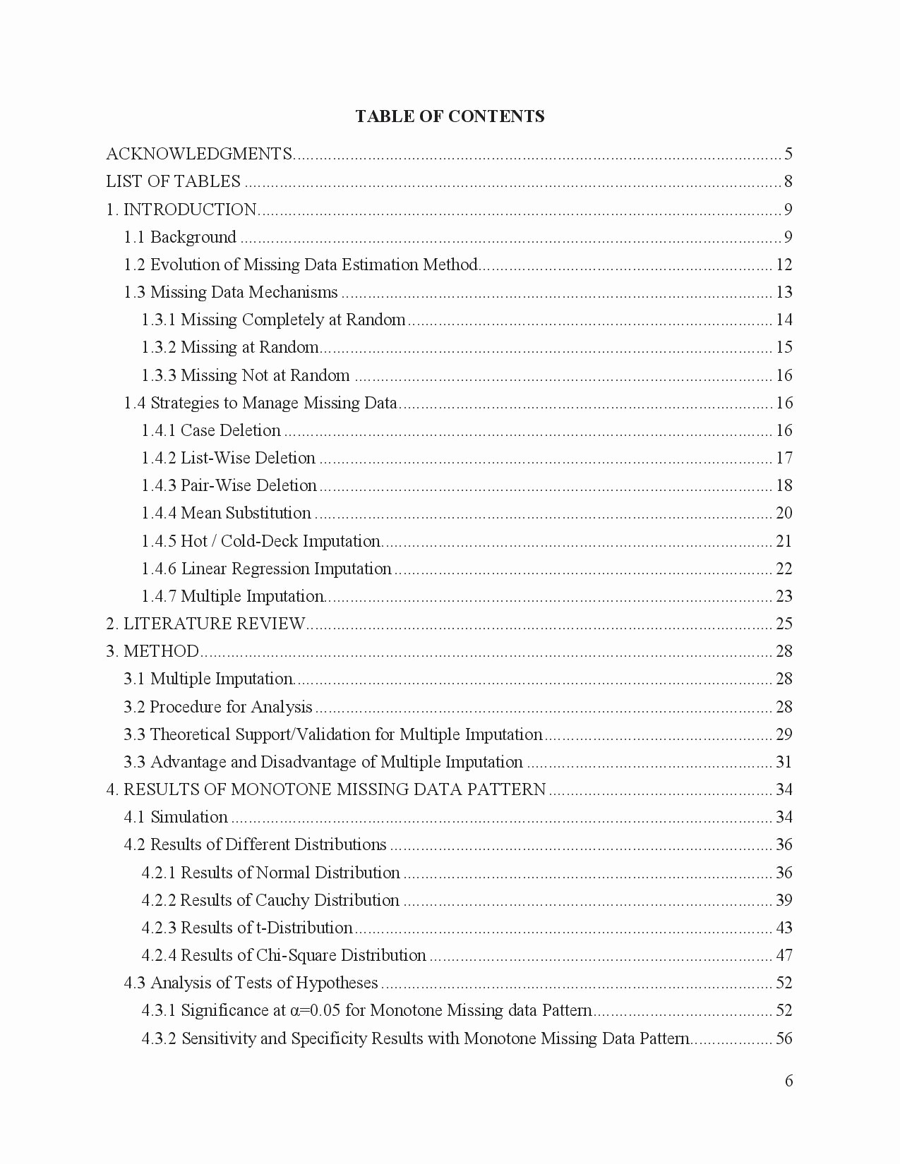 Sample Table Of Contents format Fresh Customized Table Of Contents Apa Style Tex Latex Stack