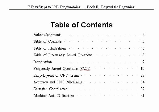 Sample Table Of Contents format Inspirational 5 Table Contents Template formats Examples In Word Excel