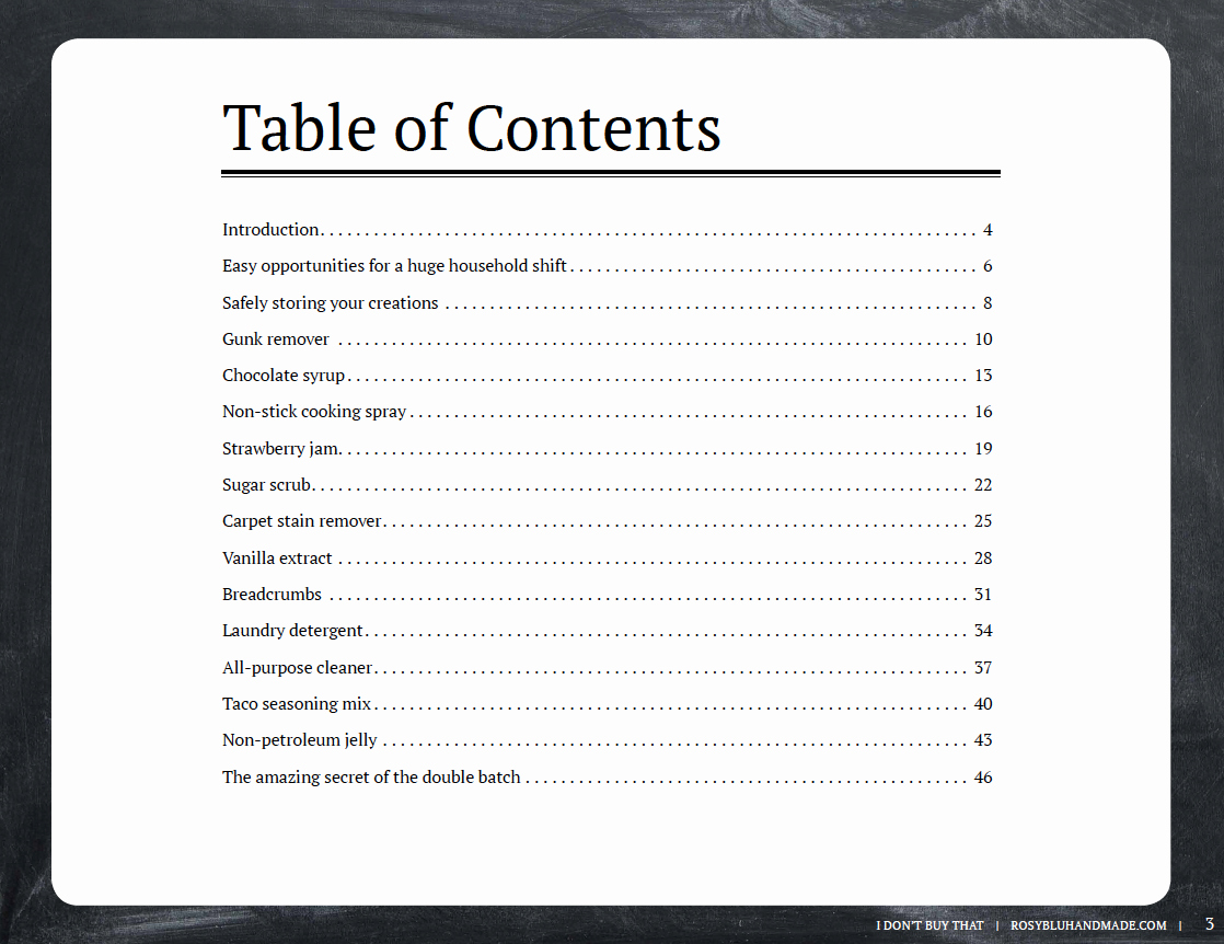 Sample Table Of Contents format Luxury I Don’t Buy that