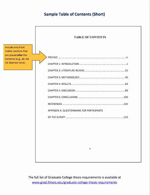 Sample Table Of Contents format New 20 Table Of Contents Templates and Examples Free