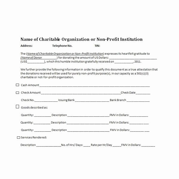 Sample Tax Deductible Donation Receipt Elegant Charitable Donation Receipt Sample Cheer