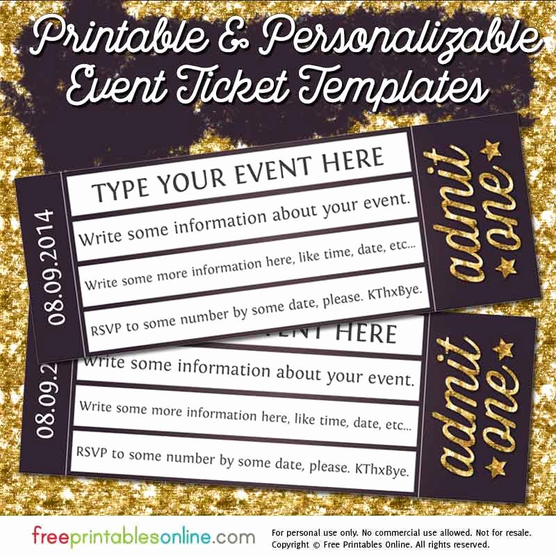 Sample Tickets for events Template Awesome Admit E Gold event Ticket Template