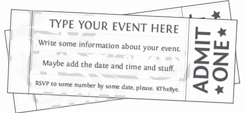 Sample Tickets for events Template Awesome Free Printable event Ticket Template to Customize