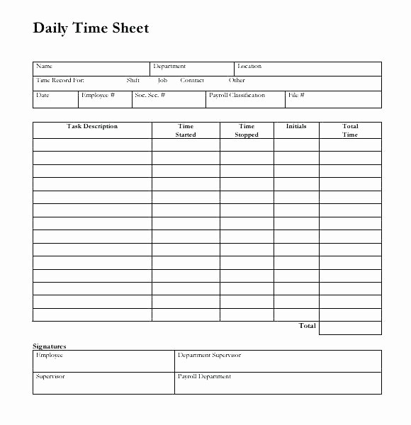 Sample Time Card for Employees Elegant Bi Weekly Template Fresh Employee Schedule Excel