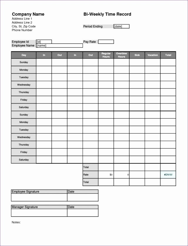 Sample Time Card for Employees Elegant Employee Time Cards Free Download Aashe