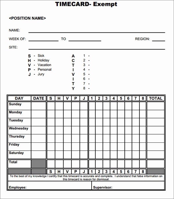 Sample Time Card for Employees Inspirational 16 Free Amazing Time Card Calculator Templates
