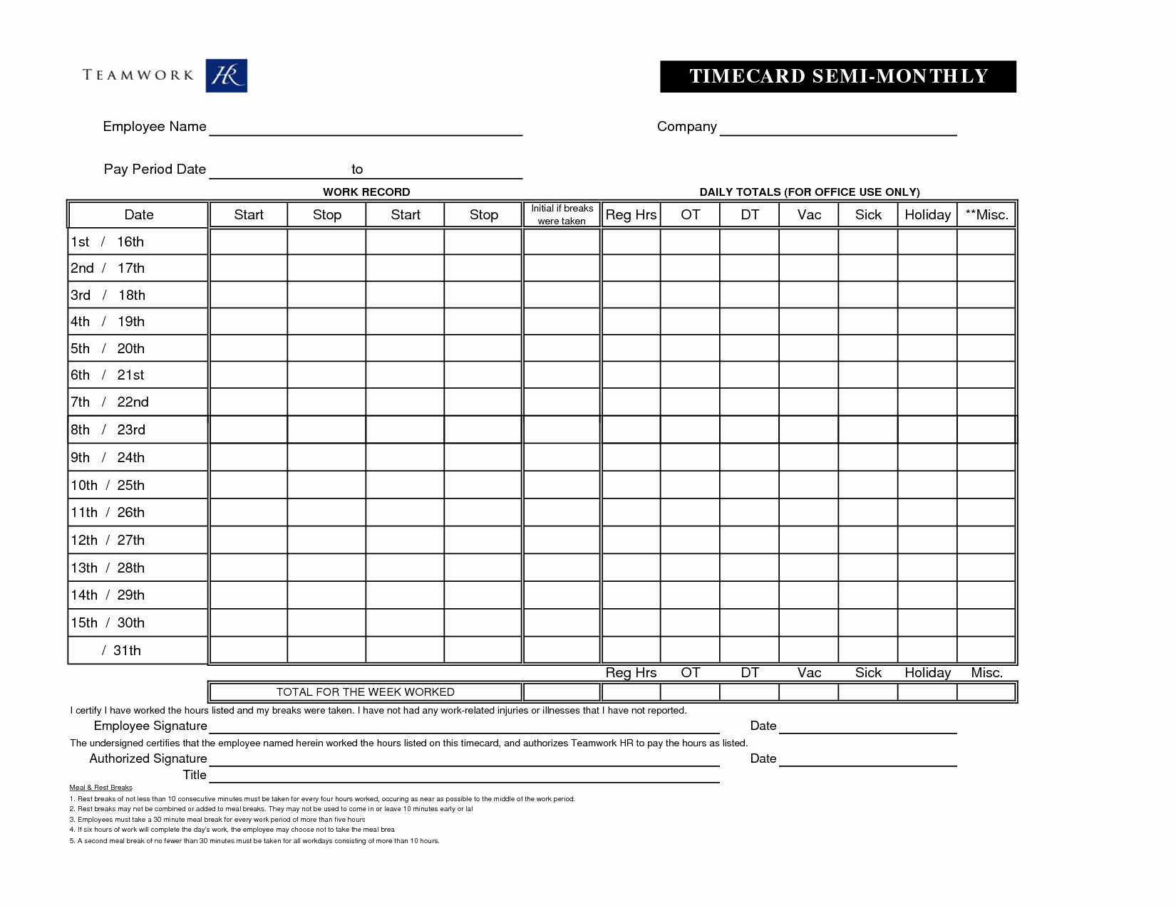 Sample Time Card for Employees Lovely Excel Timesheet Template with formulas Time Spreadsheet