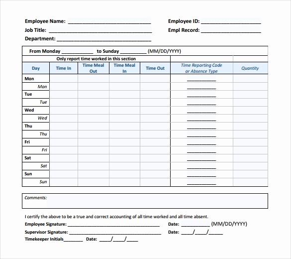 Sample Time Sheets to Print Inspirational 26 Blank Timesheet Templates – Free Sample Example