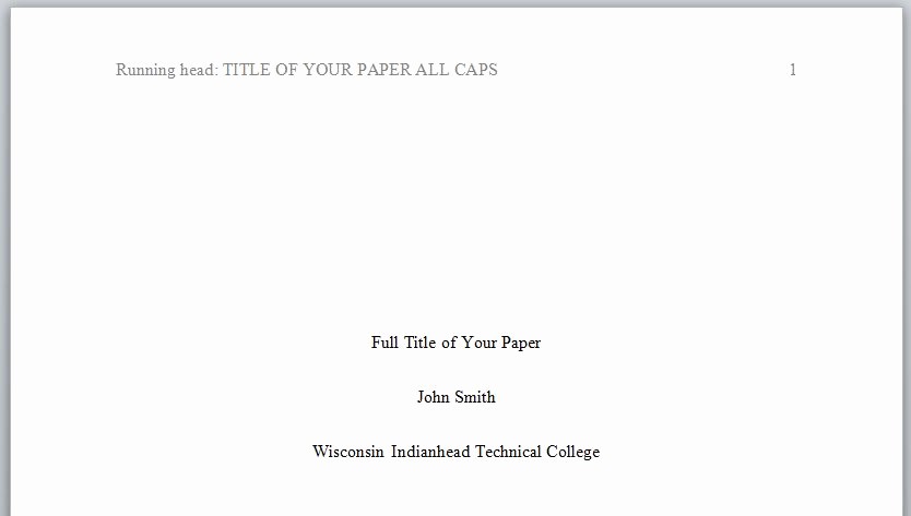 Sample Title Page Apa Style Elegant Best S Of Apa Title Page Apa Paper Title Page