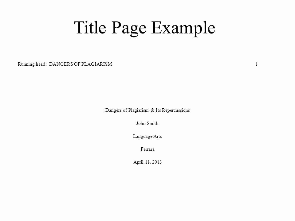 Sample Title Page Apa Style Unique Sample Apa format Title Page Pertamini