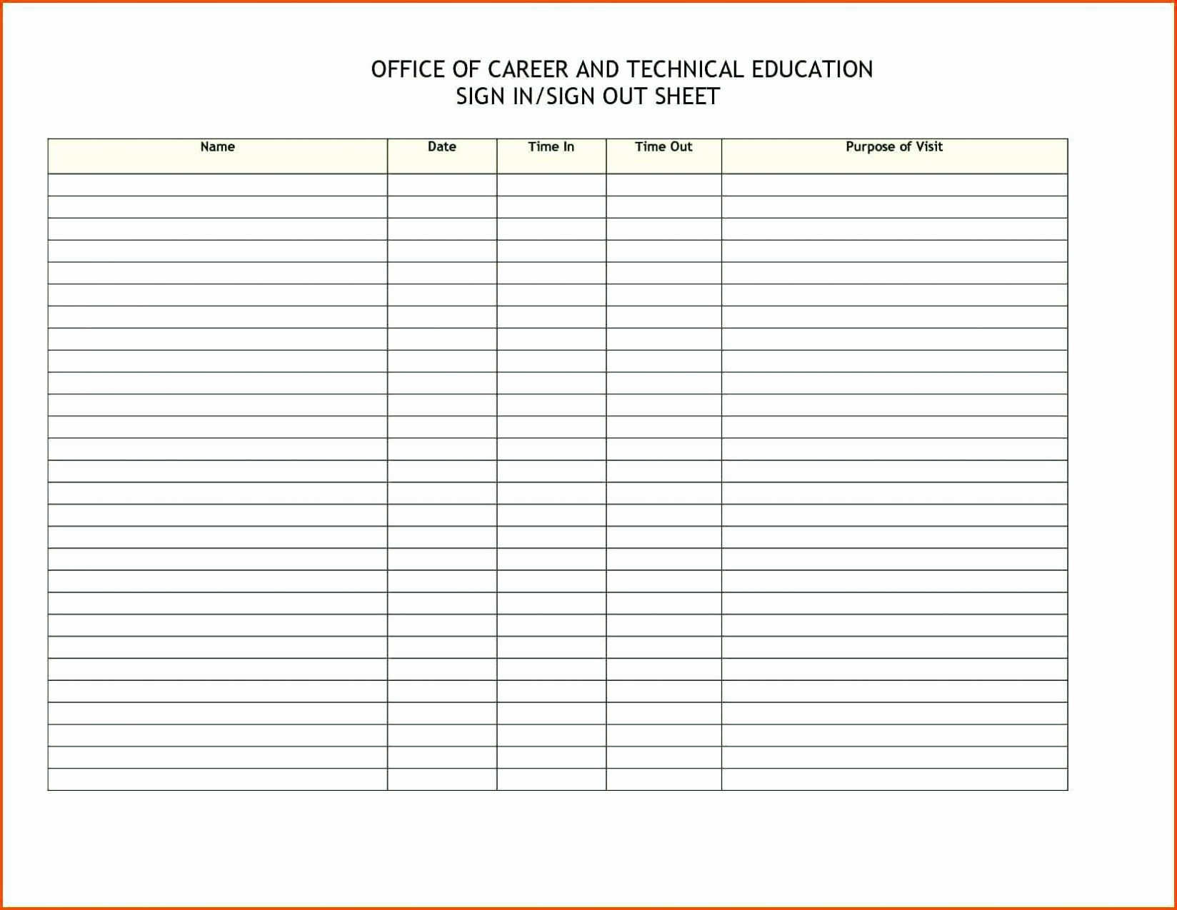Sample Volunteer Sign Up Sheet Inspirational Printable Sign Up Sheet Template Word Excel