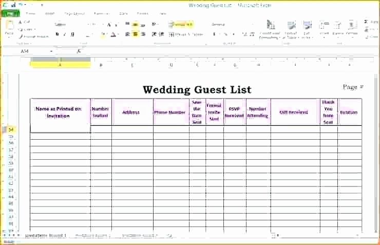 Sample Wedding Guest List Spreadsheet Best Of Wedding Guest List Template Pdf Invitation – Ecosolidario