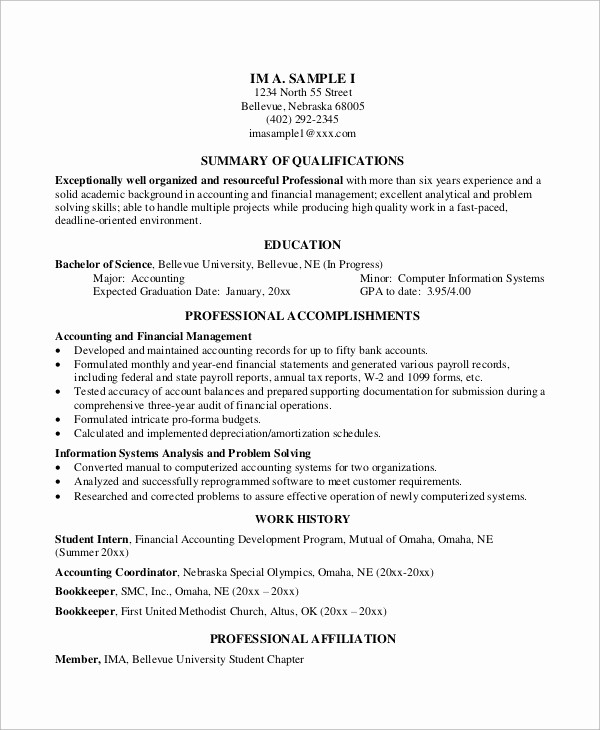 Samples Of A Basic Resume Lovely 8 Basic Resume Examples