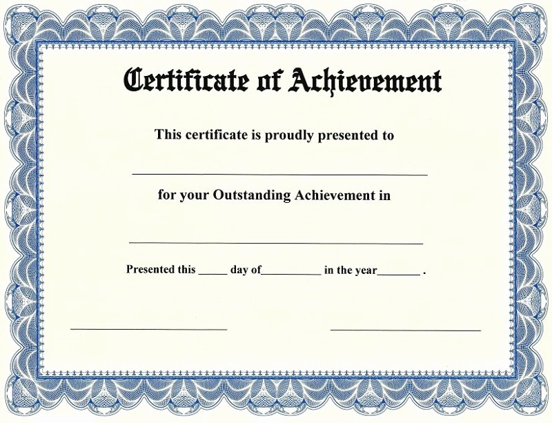 Samples Of Certificate Of Achievement Unique Certificate Of Achievement Templates