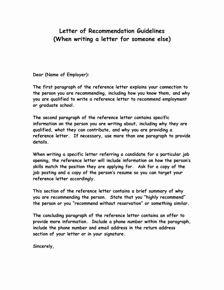 Samples Of Letters Of References Beautiful How to Write A Reference Letter