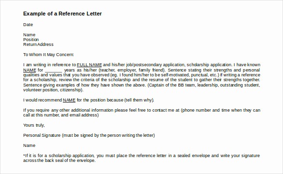 Samples Of Letters Of References Unique 42 Reference Letter Templates Pdf Doc