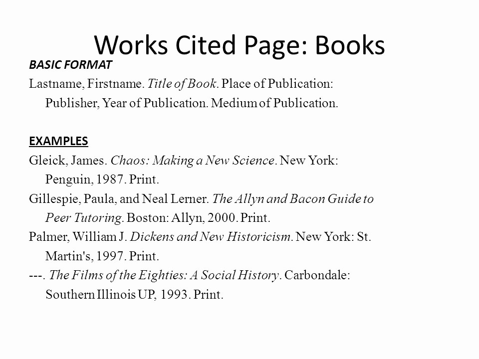 Samples Of Work Cited Pages Beautiful Mla Works Cited &amp; In Text Citations Ppt Video Online