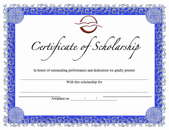 Scholarship Award Certificate Template Free Fresh Certificate Templates Archives Word Templates
