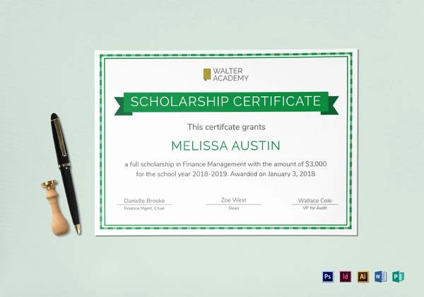 Scholarship Certificate Template for Word Unique 7 Scholarship Certificate Templates Word Psd