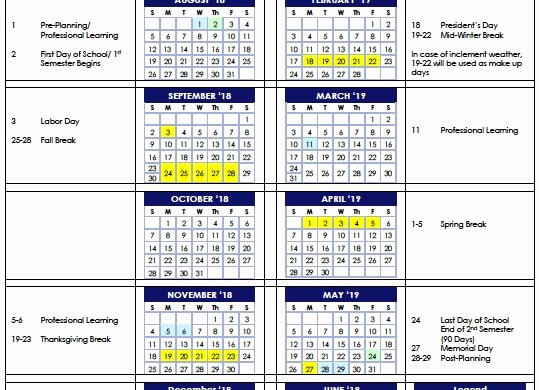 School Calendar 2018 19 Template Elegant Awesome Printable School Year Calendar 2018 19