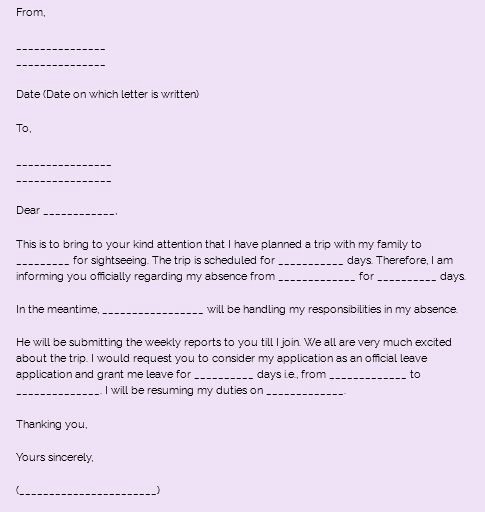 School Leave Of Absence Letter Awesome Sample Leave Letter and How to Write Official Leave