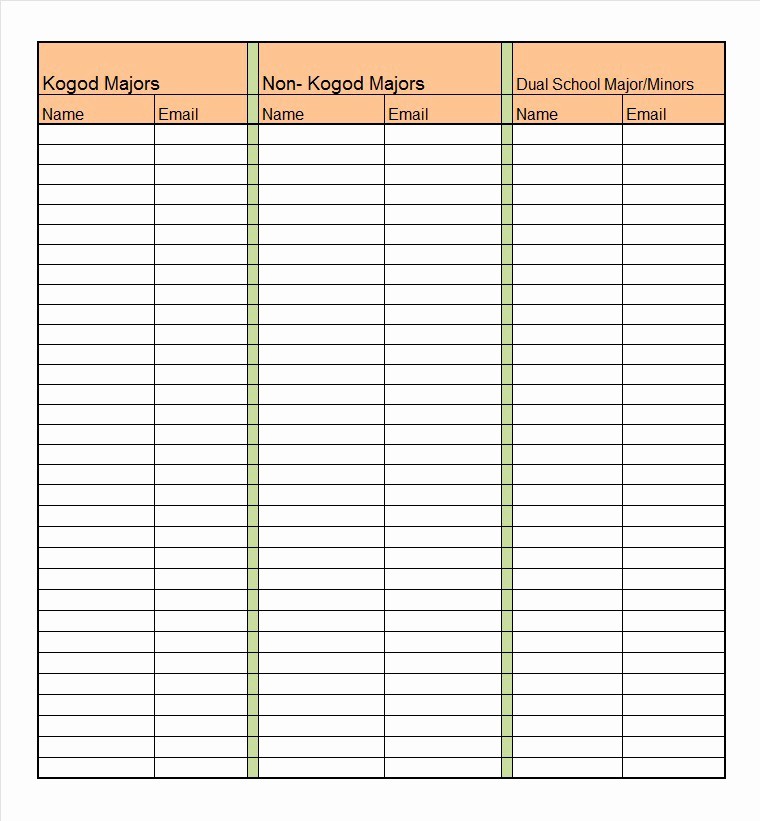 School Sign In Sheet Template Awesome 40 Sign Up Sheet Sign In Sheet Templates Word &amp; Excel