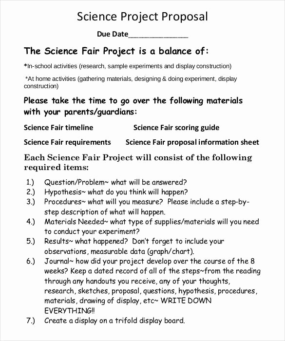 Science Fair Project Template Word Elegant Construction Work Proposal Tem Staruptalent