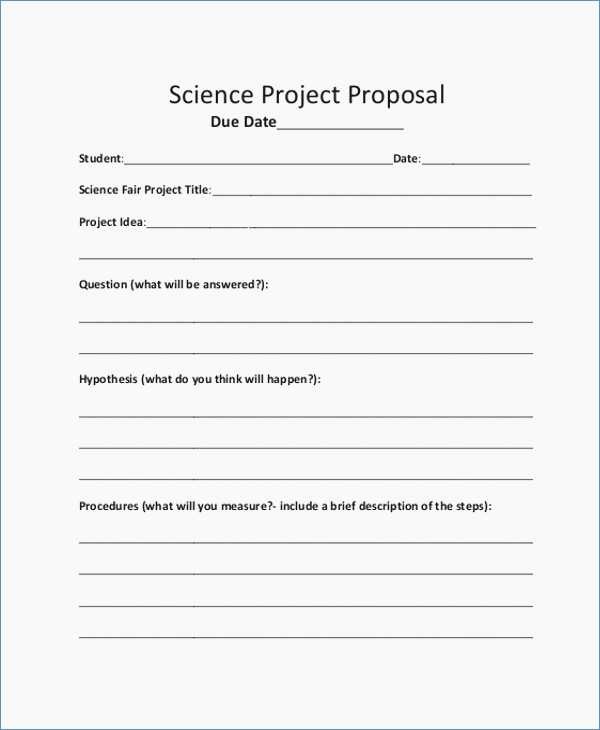 Science Fair Project Template Word Fresh Science Project Proposal format Best Cover Letter for