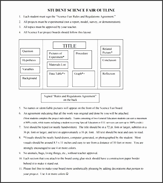 Science Fair Project Template Word Inspirational 9 Academic Project Outline Template Sampletemplatess