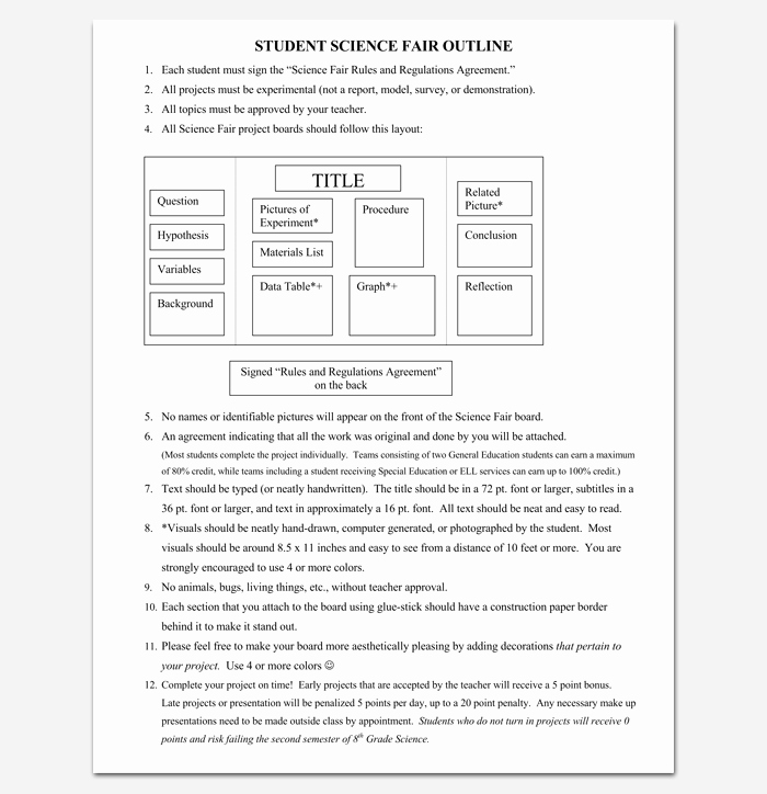 Science Fair Project Template Word Luxury Project Outline Template 17 for Word Ppt Excel and