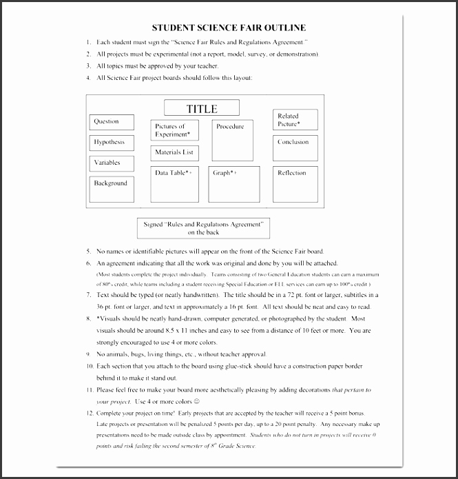 Science Fair Project Template Word New 9 Academic Project Outline Template Sampletemplatess
