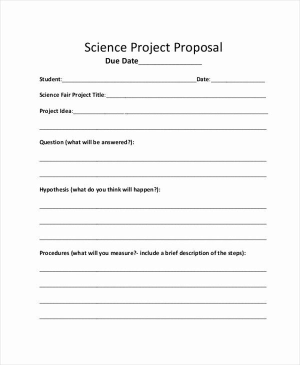 Science Fair Project Template Word New Sample Science Fair Proposal form 10 Free Documents In